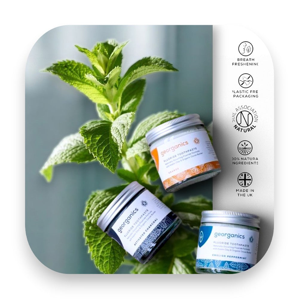 Georganics Mineral Zahnpasten - georganics, zahnpasta, naturkosmetik, vegan, bio, naturinhalt, mineralzahnpasta, mundwaschöl, gesunde zähne, umweltfreundlich, natürliche pflege, nachhaltigkeit,oralpflege, zahnreinigung, bio kosmetik - biorundum