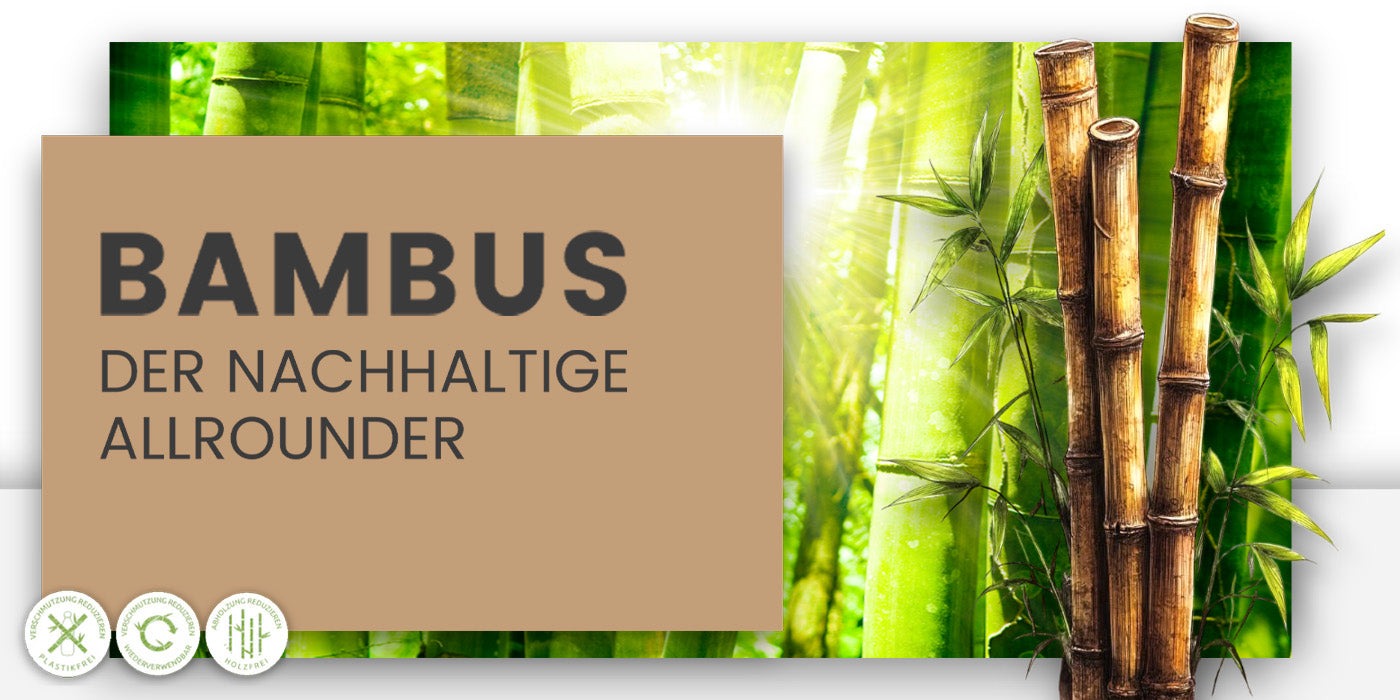 Bambus-Produkte für einen umweltfreundlichen Alltag: nachhaltige Küchenutensilien, biologisch abbaubare Zahnbürsten, wiederverwendbare Abschminkpads, Plastikmüll reduzieren und mehr. Entdecke die Vorteile von Bambus bei biorundum!