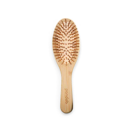 Ergonomische und handliche Haarbürste - Bambus, Haarbürste, nachhaltige Produkte, Pflege, glänzendes Haar, Kopfhautmassage, umweltfreundlich, ergonomisch, Frizz reduzieren, gesundes Haar, biorundum, Naturinhalt, Naturkosmetik