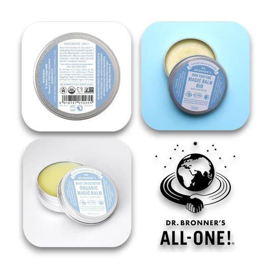 Dr. Bronner's Bio Magic Balm in Dose - dr bronners, bio magic balm, babypflege, hautpflege, bio kosmetik, sensitive haut, vegan, veganpflege, fair trade, nachhaltigkeit, Naturkosmetik, Onlineshop, biorundum