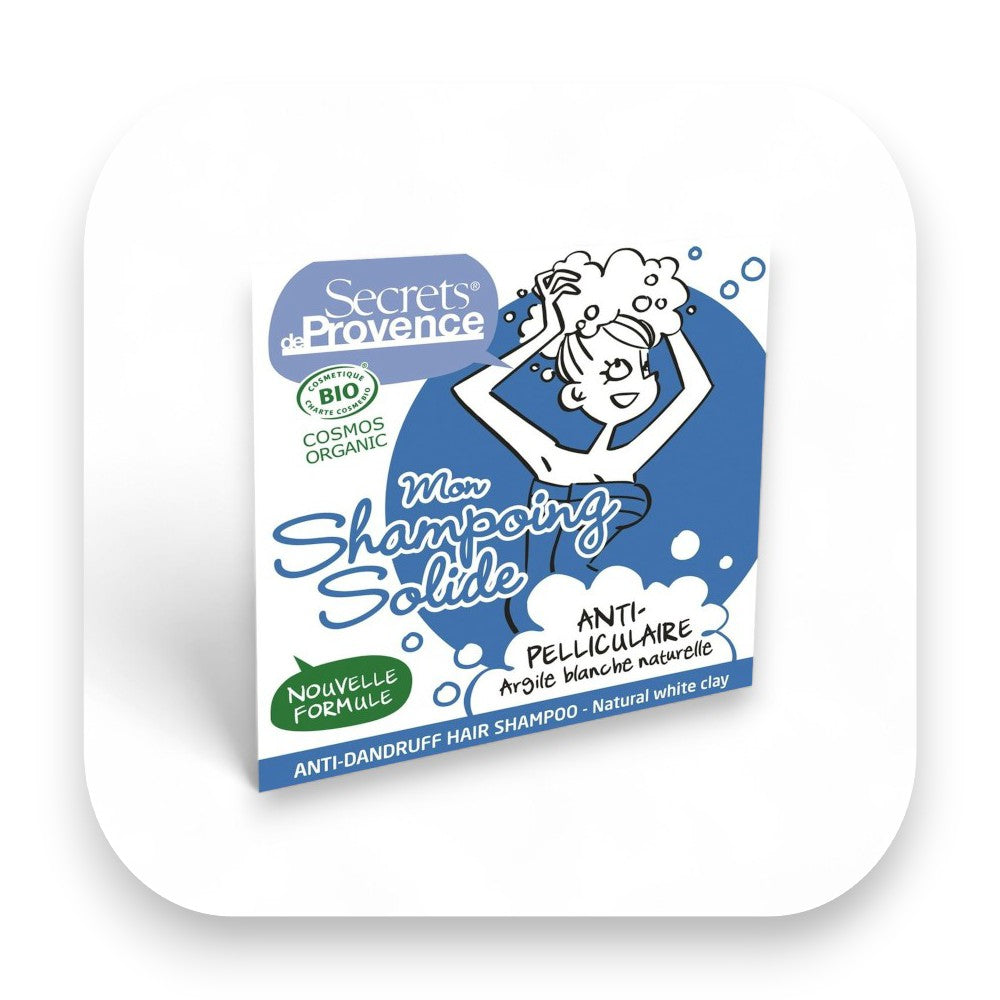 Feste Shampoo für Anti-Schuppen: Anti-Schuppen Shampoo, festes Shampoo, Bio, Secrets de Provence, Haarpflege, Pflanzenöle, nachhaltig, Kosmetik, Kopfhaut, ökologisch, biorundum