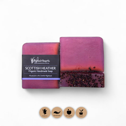 Naturseife mit Heidekraut - Naturseife, Heidekraut, Highland Soap Company, vegane Pflege, biologische Seife, Hautreinigung, Naturkosmetik, schottische Highlands, handgemacht, umweltfreundlich, Naturinhalt, biorundum
