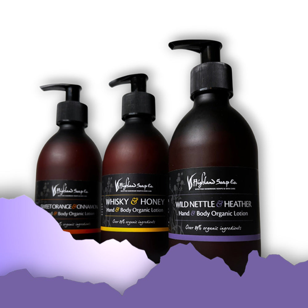 Bio-Körperlotionen von Highland Soap Company! - Highland Soap Company, Naturkosmetik, Handgemacht, Hautpflege, Seifen, Nachhaltigkeit, Bio, Duft, Tradition, Vegane Produkte, Körperpflege, Umweltschonend, Wellness, Pflege, Aromatherapie, Körperlotion. Body Lotion, Creme - biorundum