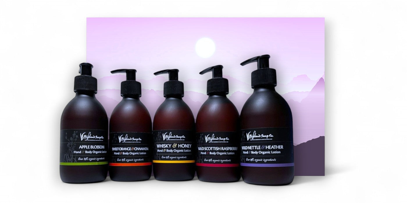 Highland Soap Company Body Lotions - Bio-Körperlotionen, Body Lotions, Cremes, Naturkosmetik, Bio-Kosmetik, Vegan, Highland Soap Company, natürliche Pflege, Körperpflege, Hautpflege, Naturinhalt, biorundum