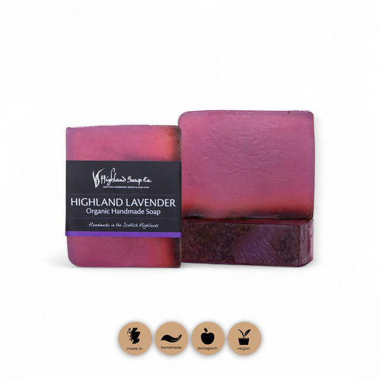 Lavendel Naturseife von Highland Soap Company - Naturseife, Lavendel, Highland Soap Company, Bio-Seife, vegane Seife, handgemacht, natürliche Inhaltsstoffe, Wellness, Hautpflege, Duft, Bio-Kosmetik, biorundum