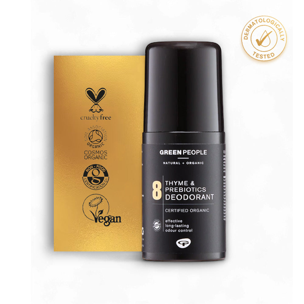 Männer Deo No. 8 mit Thymian - Männer Deo, Bio Deodorant, Präbiotika, Männerpflege, umweltfreundlich, tierversuchsfrei, natürliche Inhaltsstoffe, aromatischer Duft, sanft zur Haut, nachhaltige Pflege, Naturinhalt, biorundum