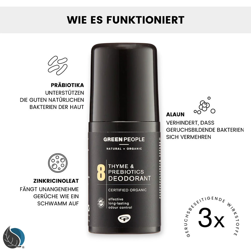 Veganes Deodorant ohne Alkohol - Männer Deo, Bio Deodorant, Präbiotika, Männerpflege, umweltfreundlich, tierversuchsfrei, natürliche Inhaltsstoffe, aromatischer Duft, sanft zur Haut, nachhaltige Pflege, Naturinhalt, biorundum