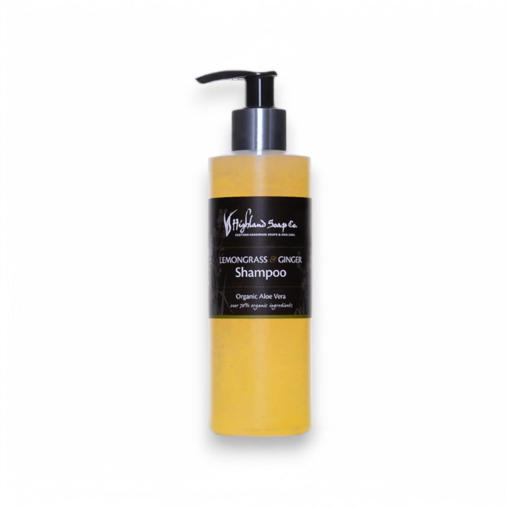 Highland Soap Shampoo Lemongrass & Ginger - Shampoo, Highland Soap, vegan, bio, Naturkosmetik, Haarpflege, Seetang, ätherische Öle, nachhaltig, umweltfreundlich
