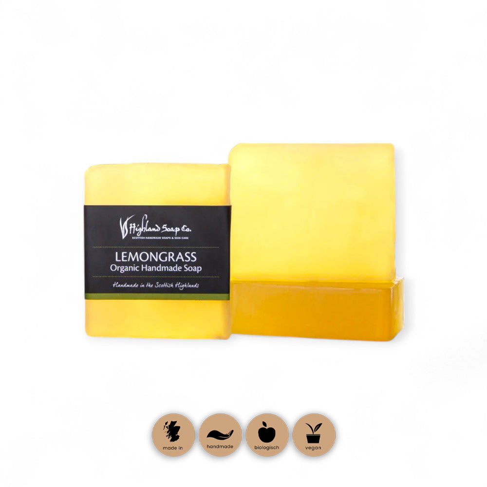 Bio-Zitronengras Handseife im Block - naturseife, zitronengras, highland soap company, seife, handgemacht, bio, vegan, hautpflege, frisch, feuchtigkeitsspendend, Naturkosmetik, Bio-Kosmetik, biorundum