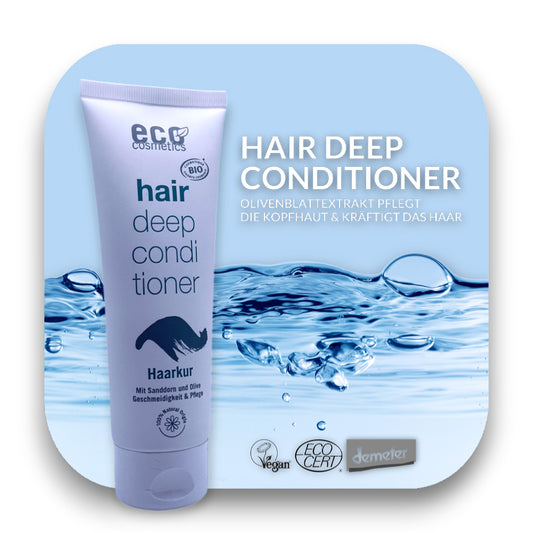Strahlendes Haar mit ECO Haarkur: strahlend, Haar, Pflege, Eco Cosmetics, Bio, Sanddorn, Conditioner, vegan, Haarkur, biorundum
