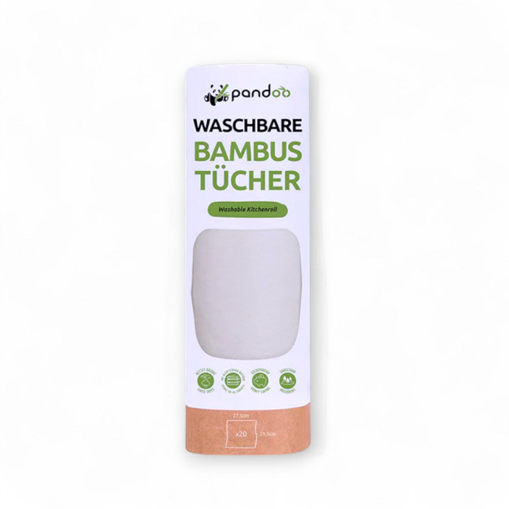 Nachhaltiges Bambustuch im Einzelpack – waschbar & wiederverwendbar. Jetzt bei biorundum entdecken! - Bambustücher, Bambus Küchenrolle, nachhaltig, umweltfreundlich, wiederverwendbar, Haushalt, pandoo, Recycle, Abholzung, Pflege, naturinhalt, naturkosmetik, biorundum