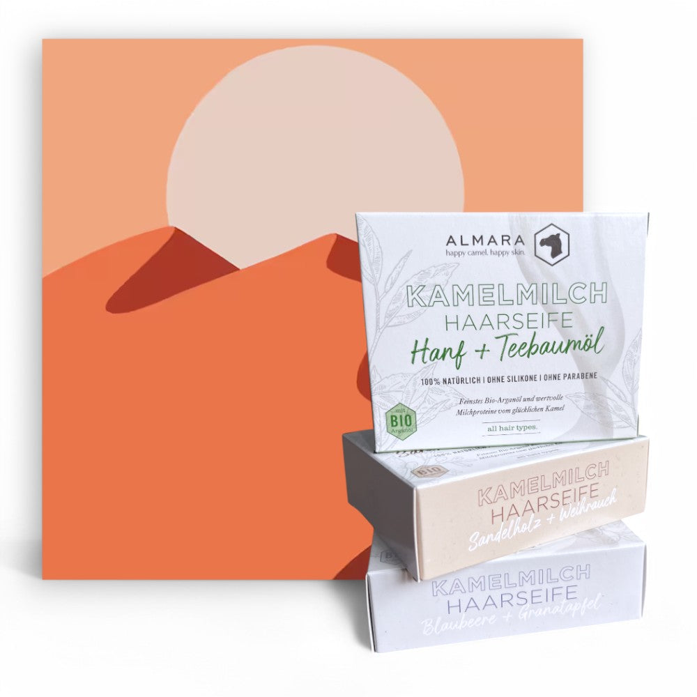 Naturkosmetik Haarseifen bei biorundum von Almara und Highalnd Soap - Kamelmilch für gesunde Haare - Haarseife, Kamelmilch, Weihrauch, Seife - biorundum