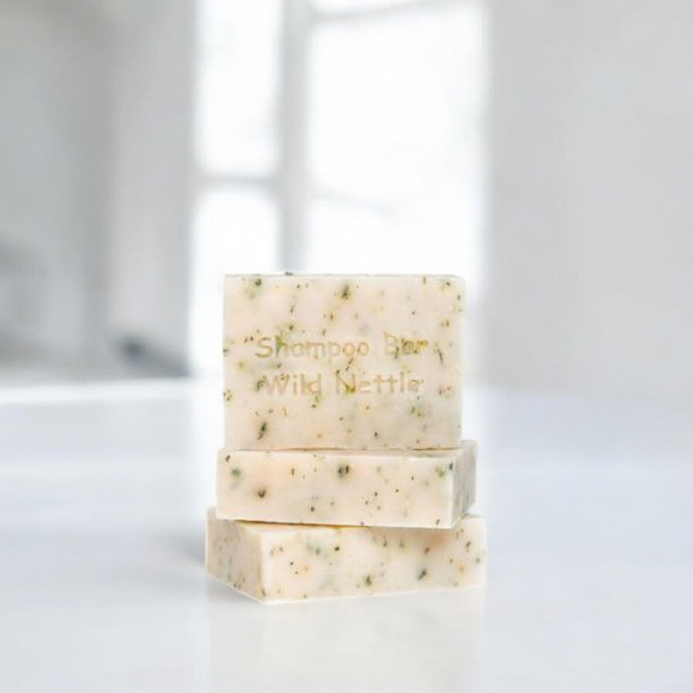 Haarseifen-Shampoo Bars in Brennnessel & Heidekraut.  Kann jeder Haut-und Haartyp verwenden. 100% Bio - biorundum.shop