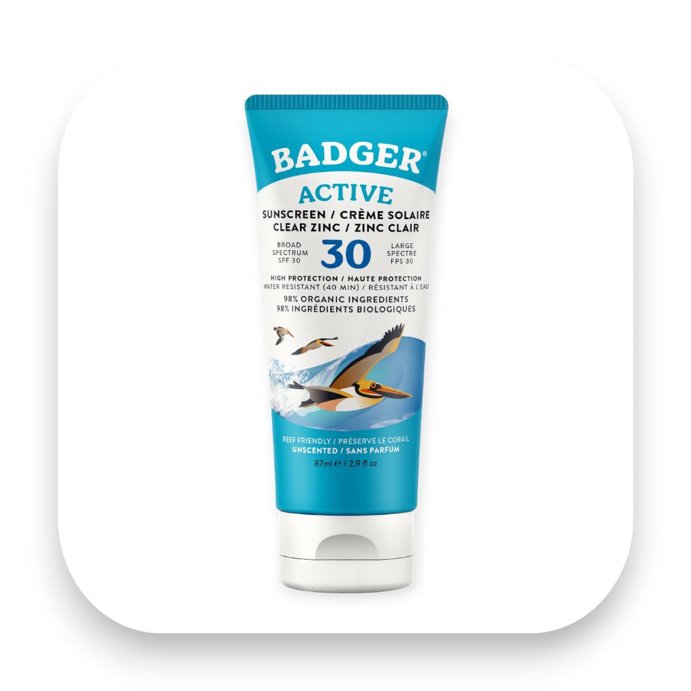 Badger Sonnencreme mit Kamille für sanften Schutz und Pflege - Sonnencreme, badger, spf30, baby, kinder, mineralisch, wasserfest, biologisch abbaubar, uv schutz, empfindliche haut, biorundum