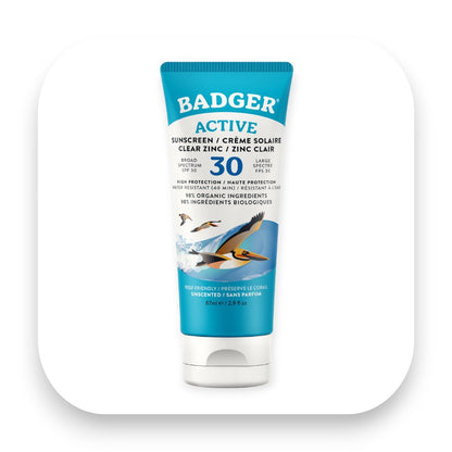Badger Sonnencreme mit Kamille für sanften Schutz und Pflege - Sonnencreme, badger, spf30, baby, kinder, mineralisch, wasserfest, biologisch abbaubar, uv schutz, empfindliche haut, biorundum