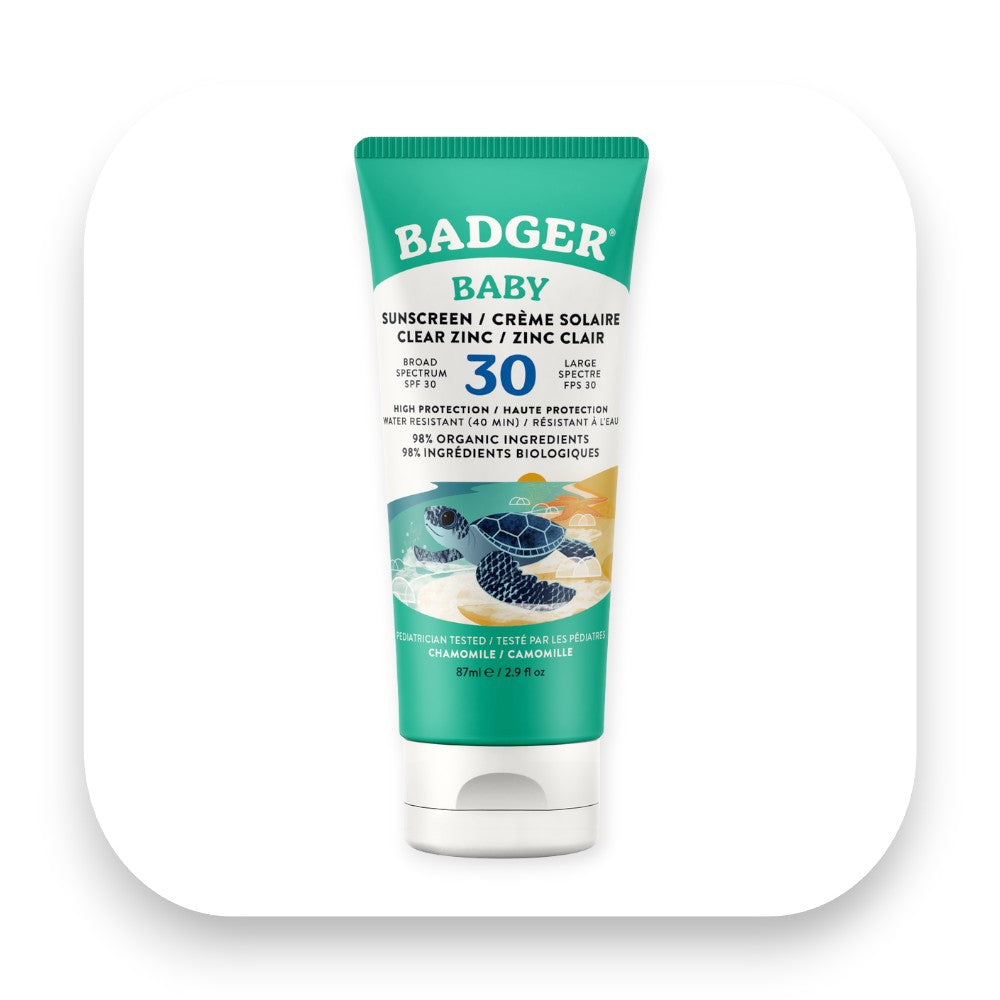 Sonnencreme Badger SPF 30 für Babys und Kinder sicher und sanft - Sonnencreme, badger, spf30, baby, kinder, mineralisch, wasserfest, biologisch abbaubar, uv schutz, empfindliche haut, biorundum