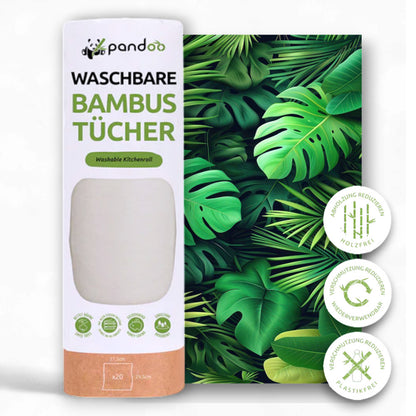 Bambus Küchentücher Rolle - Bambustücher, Bambus Küchenrolle, nachhaltig, umweltfreundlich, wiederverwendbar, Haushalt, pandoo, Recycle, Abholzung, Pflege, naturinhalt, naturkosmetik, biorundum