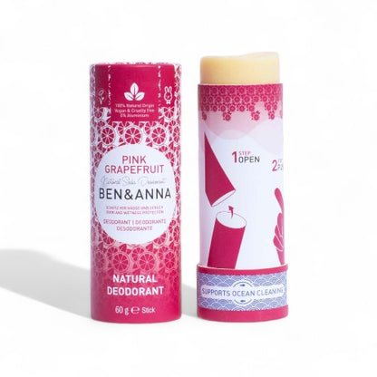 BEN & ANNA - Bio Deodorant mit Pink Grapefruit, 60g