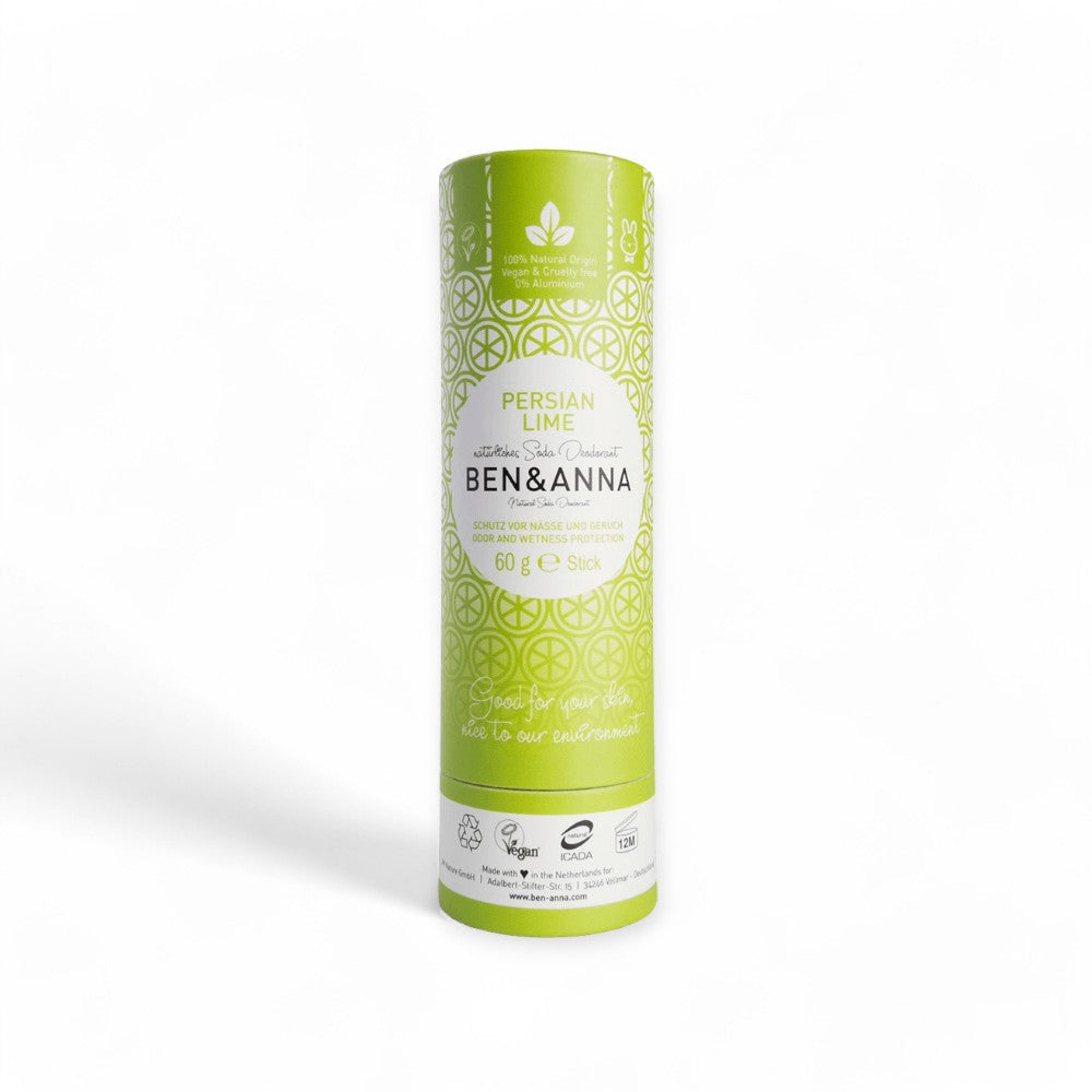 Ben & Anna Persian Lime Deodorant in plastikfreier Verpackung - Persian Lime, Deodorant, Vegan, Ben & Anna, Naturkosmetik, Nachhaltigkeit, Aluminiumfrei, Zitrusduft, Plastikfrei, Hautfreundlich - biorundum