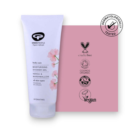 Beruhigendes Marshmallow-Duschgel - Bio Duschgel, Yucca Palme, Naturkosmetik, Green People, Feuchtigkeit, sensitive Haut, beruhigende Pflege, ätherische Öle, sanfte Reinigung, Naturinhalt, biorundum