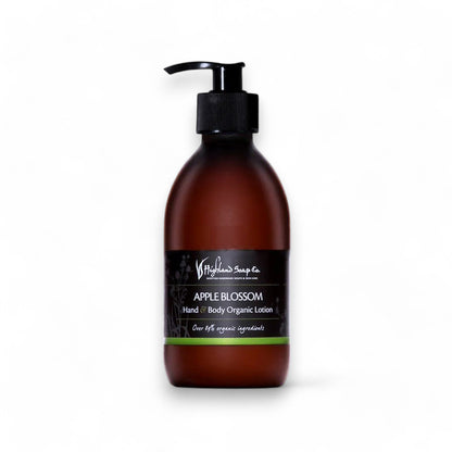 Bio Hand & Bodylotion mit Apfelblüte, 300ml - Bio Lotion, Körperpflege, natürliche Inhaltsstoffe, Apfelblüte, feuchtigkeitsspendend, vegan, Highland Soap Co., natürliche Schönheit, Handpflege, Kräuterextrakte
