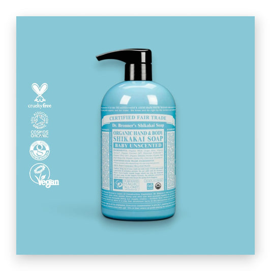 DR. BRONNER’S - Bio Sugar Soap Shikakai mit Baby Mild für besonders sensible Haut, 355ml