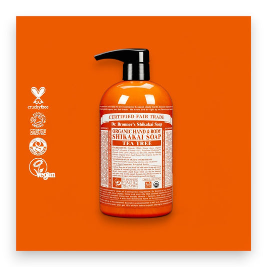 DR. BRONNER’S BIO SUGAR SOAP - Teebaum mit antiseptische Wirkung, 355ml