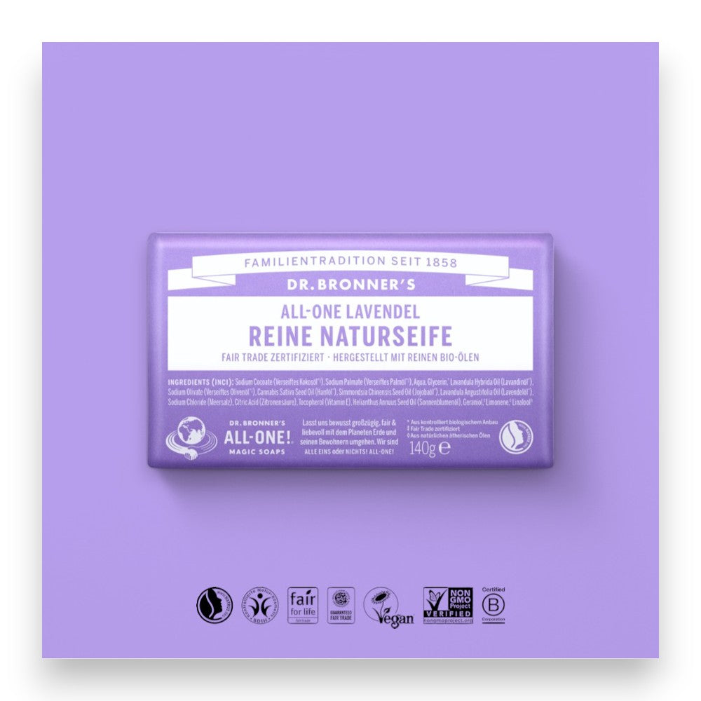 DR. BRONNER’S NATURSEIFE - Lavendel, 140g