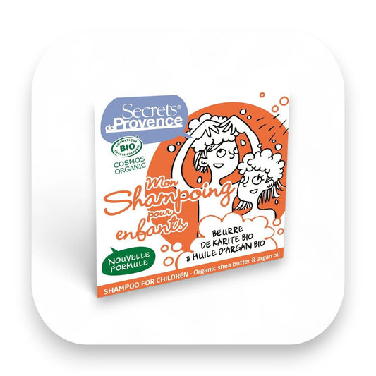 Festes Shampoo für Kinderhaarpflege: Kinder Shampoo, festes Shampoo, Bio, Secrets de Provence, Haarpflege, vorteilhaft, sanft, nachhaltig, Lavendel, pflegend, biorundum