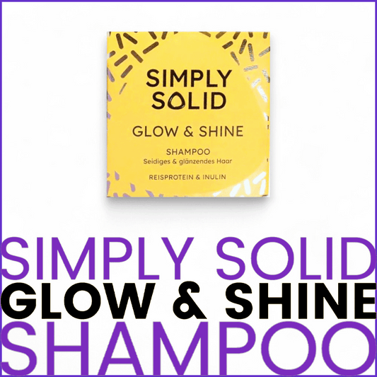 Veganes festes GLOW & SHINE Shampoo, 60g, wasserfrei & seifenfrei: Wasserfreies Shampoo, Reduziert Plastik, Transportkosten, Seifenfrei, Dermatologisch geprüft, pH-neutral, Vegan, Ohne tierische Inhaltsstoffe, Reisprotein, Stärkt Haar, Lipid-Komplex, Einfacheres Kämmen, Glycerin, Feuchtigkeit, Gesundes Mikrobiom, Inulin, Seidig weiches Haar, Glänzendes Haar, Warm-floraler Duft, Perfekt für trockene Haare, Extra Glanz, Extra Pflege, Solid, Festes Shampoo, Naturkosmetik, biorundum