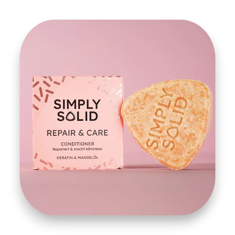 Schönes, glanzvolles Haar mit Festen Conditioner: festes Shampoo, Simply Solid, Bio Shampoo, glänzendes Haar, vegan, reparaturpflege, gesünder, natürliche Öle, lipidkomplex, kosmetik, biorundum