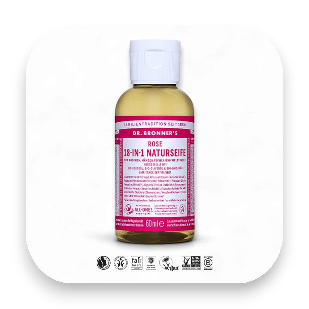 Naturseife Rose mit Bio-Zutaten - Naturseife, Flüssigseife, Seife, Rosenduft, Bioseife, vegane Seife, Naturkosmetik, milde Reinigung, Duftseife, empfindliche Haut