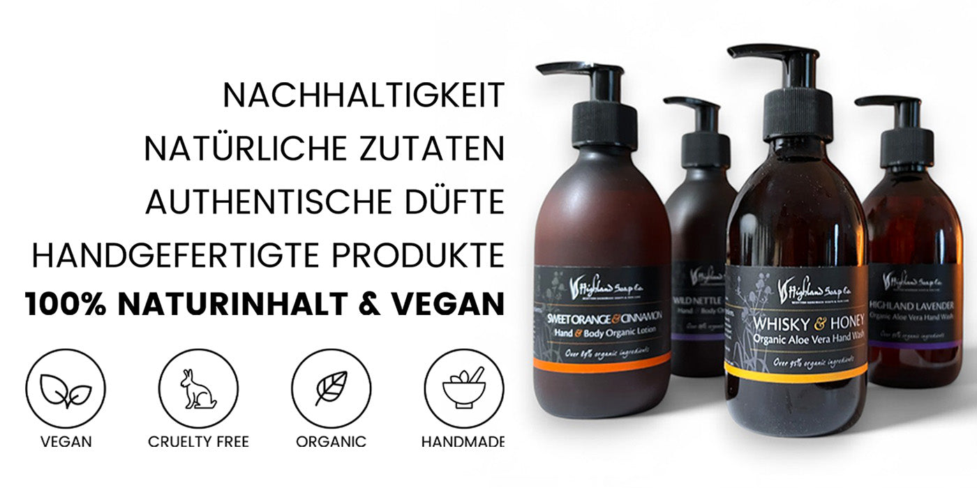 HIGHLAND SOAP COMPANY - Scottish Handmade Soaps & Skin Care: Pfefferminz-Fußcreme, Fußcreme, Hand- und Körpercreme, Creme, Gesichtspflege, Naturseifen, Handseifen, Bio, Body Lotion, Körperlotion Naturkosmetik, Bio-Fußpflege, vegan, Highland Soap Company, Hautpflege, erfrischend, kühlend, natürliche Inhaltsstoffe, 100% Naturinhalt - biorundum