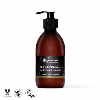 Hebridean Seaweed Body Lotion Flasche - Body Lotion, natürliche Pflege, Meeresalgen, Bio-Kosmetik, Vegane Kosmetik, Hautpflege, Feuchtigkeit, Lavendel, Kamille, Brennnessel, Wellness, Nachhaltigkeit, biorundum, natürliche Inhaltsstoffe, Hautliebe