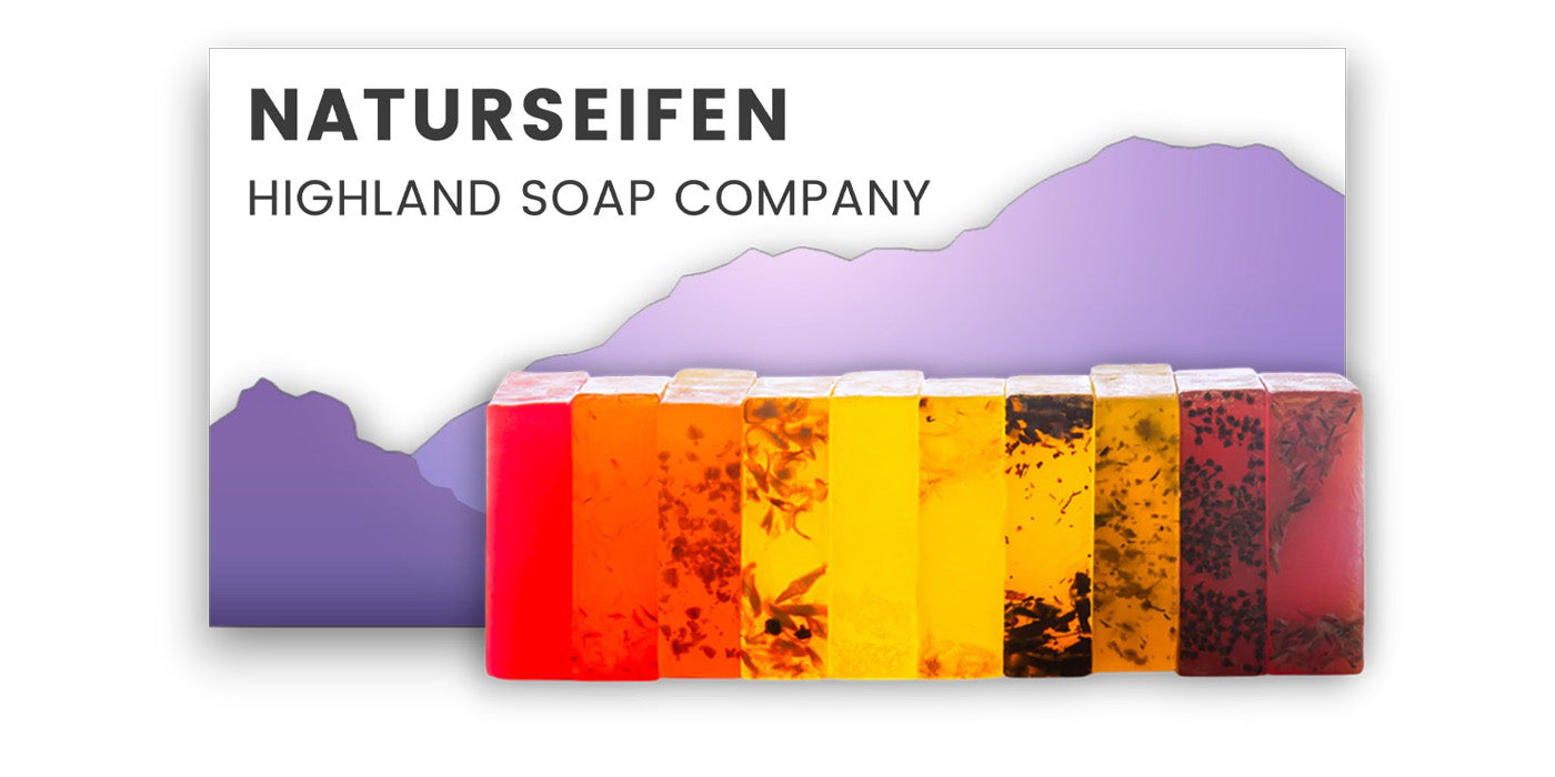 Naturseifen von Highland Soap Comapny - Naturseifen, handgemacht, vegan, Handseifen, Highland Soap Company, Naturkosmetik, Bio-Kosemtik, Bio-Seife, Naturinhalt, biorundum