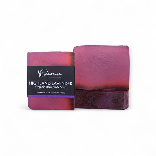 Bio-zertifizierte Handseife für sanfte Pflege - Naturseife, Lavendel, Highland Soap Company, Bio-Seife, vegane Seife, handgemacht, natürliche Inhaltsstoffe, Wellness, Hautpflege, Duft, Bio-Kosmetik, biorundum