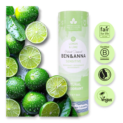 Frisches Lemon-Lime Deodorant von Ben & Anna für Alltag & Sport - im Shop von biorundum erhältlich - Tags: deodorant, naturinhalt, biorundum, lemonlime, umweltfreundlich