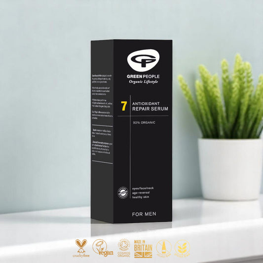 Veganes Männer-Repair-Serum für jeden Hauttyp - Männerpflege, Männerkosmetik, Bio-Serum, Antioxidantien, vegan, Gesichtspflege, Anti-Aging, Hautserum, natürliche Inhaltsstoffe, feuchtigkeitsspendend, Mens Care, Naturinhalt, biorundum