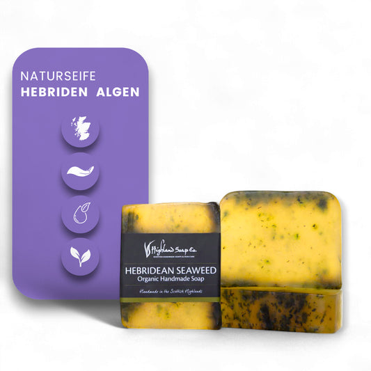 Natürliche Seife mit Algen - Naturseife, Algen, Highland Soap Company, Bio, vegan, handgemacht, ätherische Öle, Hautpflege, Wellness, erfrischend, Naturkosmetik, biorundum