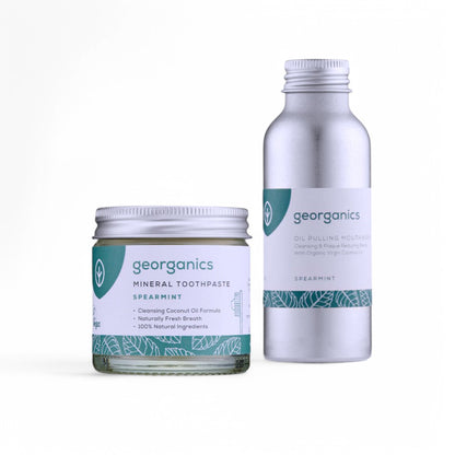 Zahnpasta ohne Schäumen in der Tube von Georganics - Zahnpasta, vegan, fluoridfrei, Naturkosmetik, Spearmint, mineralstoffreich, umweltfreundlich, Mundpflege, sanfte Zahnpflege, Ethik - biorundum