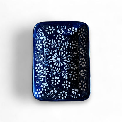 Seifenschale Oriental Night Blau - Seifenschale, Keramik, handgefertigt, dunkelblau, Badezimmer, Iznik, nachhaltig, Deko, Geschenkidee, traditionell, biorundum
