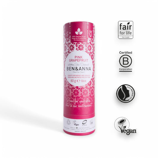 Biorundum Deodorant von Ben & Anna mit zarter Pink Grapefruit-Note - im Shop von biorundum erhältlich - Tags: deodorant, naturinhalt, biorundum, pinkgrapefruit, umweltfreundlich