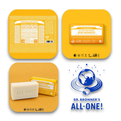 Zitrus-Orange – perfekt für Outdoor-Aktivitäten - dr bronner, seife, zitrus orange, bio, fair trade, hautpflege, vegan, nachhaltig, natur, erfrischend, biorundum