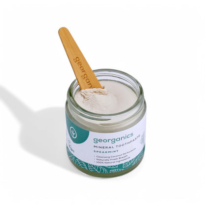 Zahnpasta, vegan, fluoridfrei, Naturkosmetik, Spearmint, mineralstoffreich, umweltfreundlich, Mundpflege, sanfte Zahnpflege, Ethik - biorundum