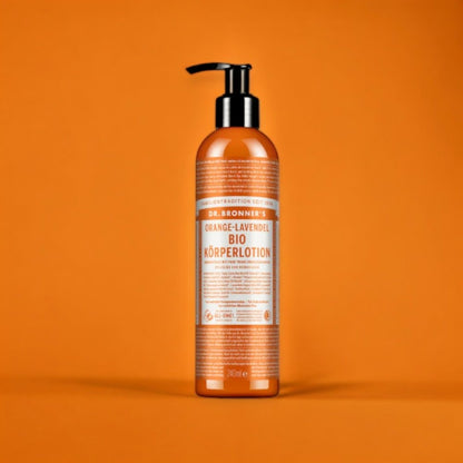 Bio Körperlotion mit Orange - Lavendel (240ml) – beruhigend, vitalisierend & harmonisch - Hand - und Körperlotion - AKTION - biorundum