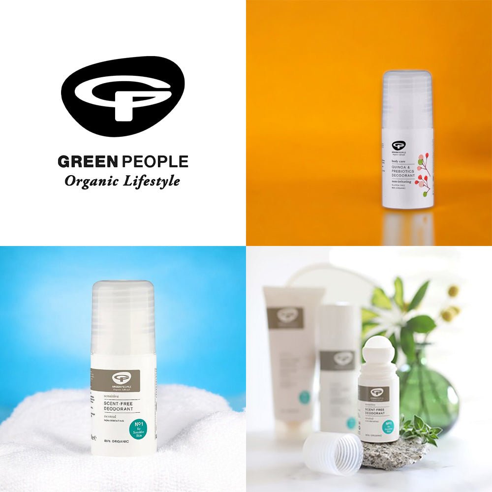 Green People Quinoa & Prebiotics Deodorant, natürlicher Schutz, hautfreundliches Deo, Roll-on-Deo, lang anhaltender Schutz, antibakterielles Zitronengras, Rosmarin, frischer Duft, zitrusartiger Duft, klimaneutraler Versand - biorundum