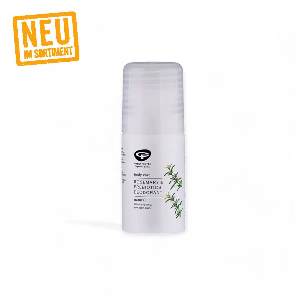 Green People Natürliches Rosmarin Deodorant, frische Tage, pflegende Tage, zertifiziertes Bio-Deodorant, ohne Aluminium, ohne Alkohol, blumiger Duft, Rosmarin, antibakterielle Formel, zuverlässiger Schutz - biorundum