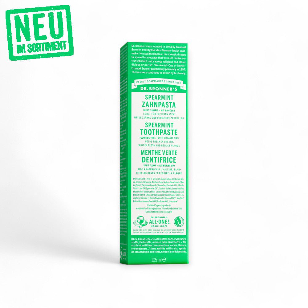 Frische Minze für dein Lächeln – Bio - Spearmint Zahnpasta (105ml) - Zahnpaste - Bio - biorundum