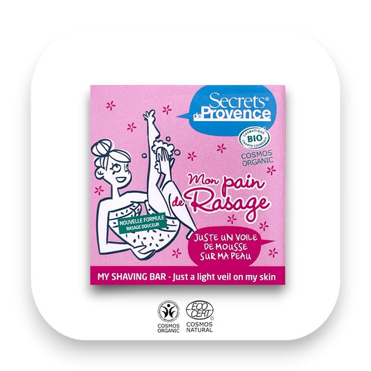 Cremiger Schaum für eine sanfte Rasur: cremig, Rasur, Pflege, Seife, bio, Glycerin, Aloe Vera, Secrets de Provence, hautfreundlich, luxuriös, biorundum