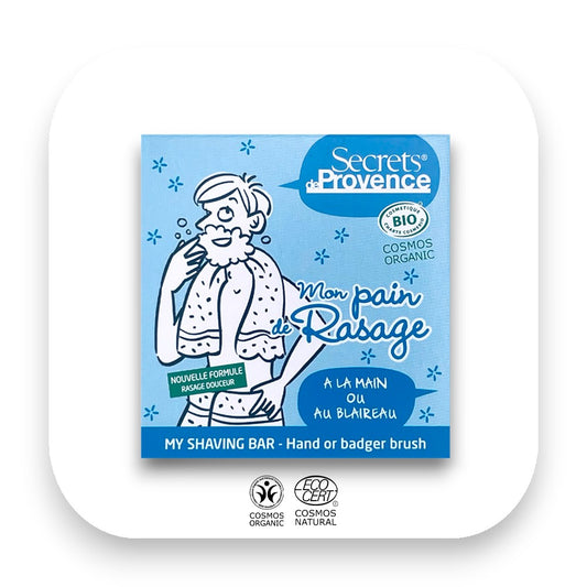 Seidiger Schaum für eine sanfte Rasur: seidiger Schaum, Rasierseife, Pflege, Männer, Bio, Secrets de Provence, natürliche Inhaltsstoffe, Hautschonend, luxuriös, Rasur, biorundum